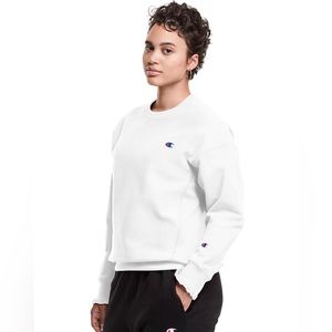 ☁️ Champion White Reverse Weave Crewneck, size L ☁️